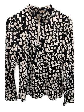 Acegolfs Wildlife Party Pullover UPF50+ Geometric Animal Print Quarter-Zip